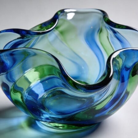 Hand-Blown Art Glass Vase
